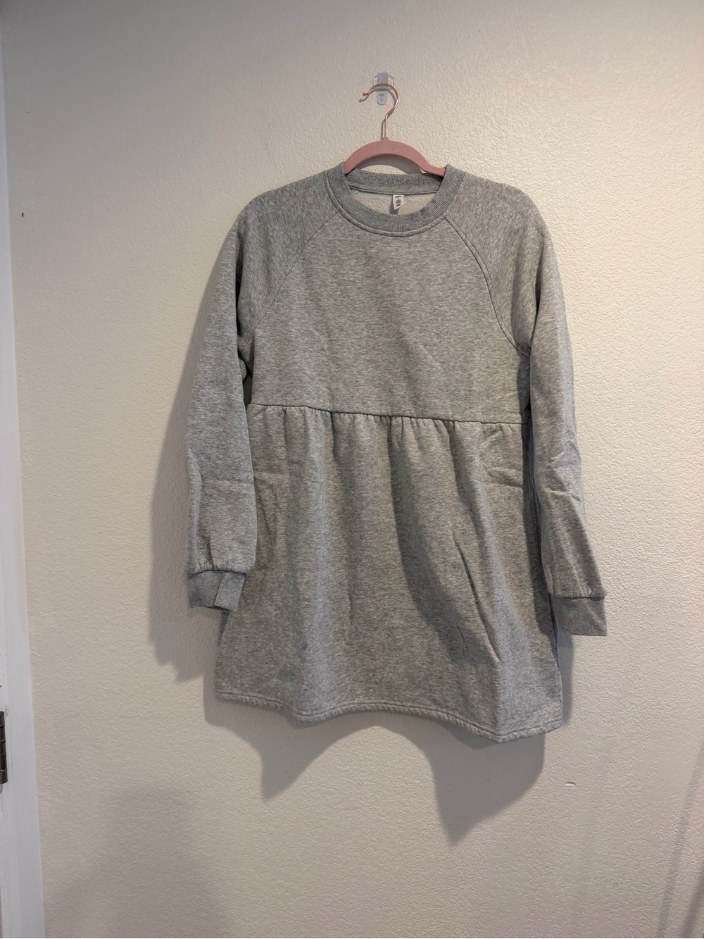 BP Nordstrom Gray Fleece Babydoll Sweatshirt Dress S